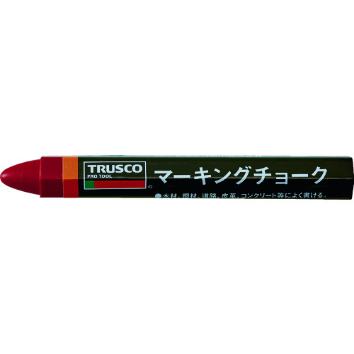 【TRUSCO】ＴＲＵＳＣＯ　マーキングチョーク　赤　３本入